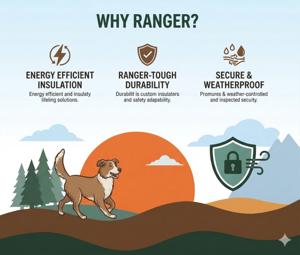 Why RANGER: Energy efficient insulation, Ranger-tough durability, Secure & weatherproof. Quality pet doors for your home.